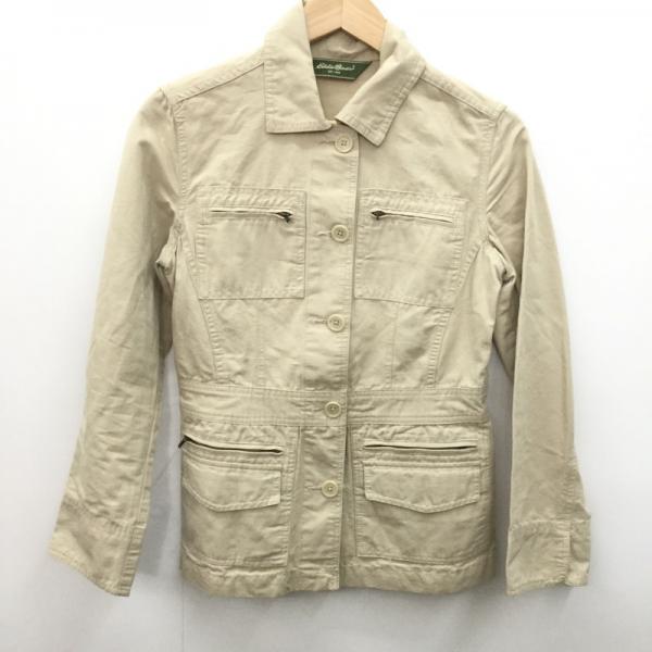 エディーバウアー Eddie Bauer ジャケット、上着  ジャケット XS 無地 ベージュ / ベージュ /  レディース USED 古着 中古 10024441