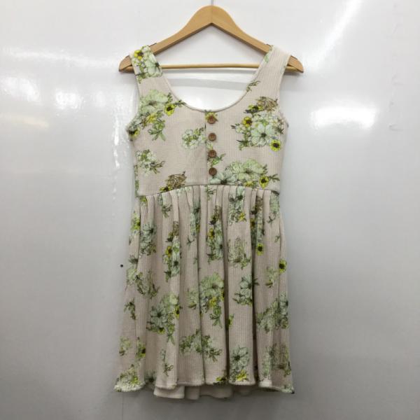 ダズリン dazzlin ワンピース  ワンピース ノースリーブ 花柄 タグ付き M 花柄 アイボリー / アイボリー /  レディース USED 古着 中古 10024776