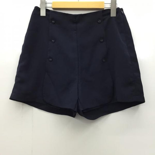 ミスティウーマン mysty woman パンツ  ボトムス ショートパンツ M 無地 紺 / ネイビー /  レディース USED 古着 中古 10024967