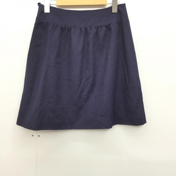ナチュラルビューティーベーシック NATURAL BEAUTY BASIC スカート  ボトムス スカート M 無地 紺 / ネイビー /  レディース USED 古着 中古 10025167