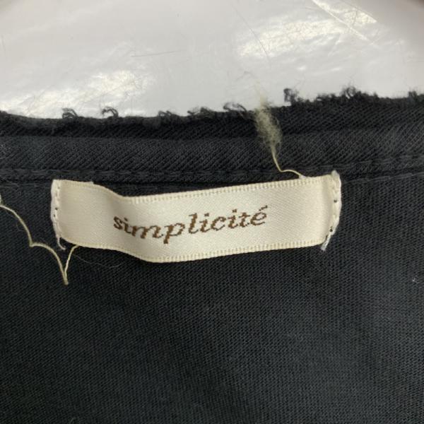 シンプリシテェ Simplicite ワンピース  ワンピース 無地 黒 / ブラック /  レディース USED 古着 中古 10025279