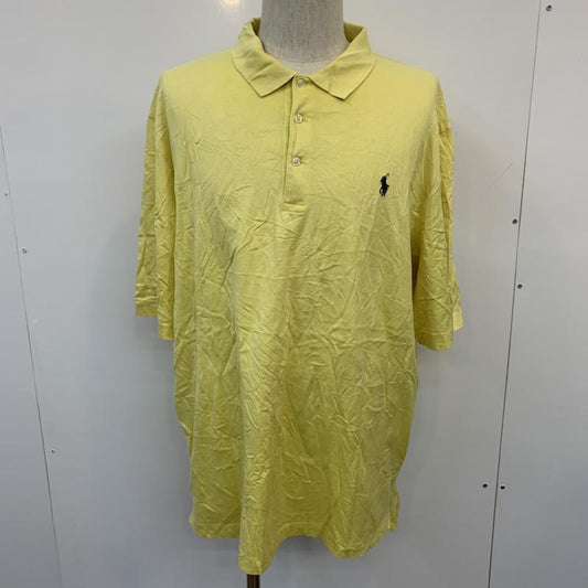 ポロバイラルフローレン Polo by RALPH LAUREN ポロシャツ 半袖 無地 ワンポイント XL 無地 X ワンポイント 黄 / イエロー /  メンズ USED 古着 中古 10025651