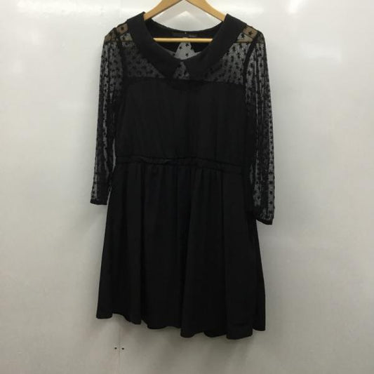 ヘザー Heather ワンピース  ワンピース 長袖 FREE 無地 黒 / ブラック /  レディース USED 古着 中古 10025749