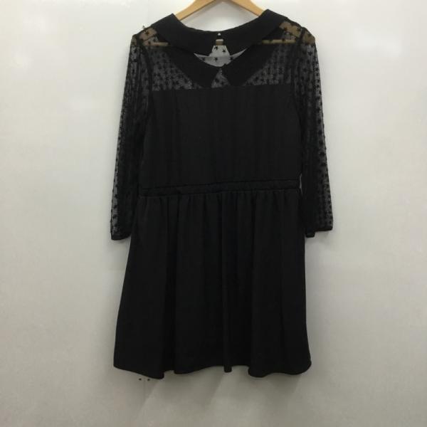 ヘザー Heather ワンピース  ワンピース 長袖 FREE 無地 黒 / ブラック /  レディース USED 古着 中古 10025749