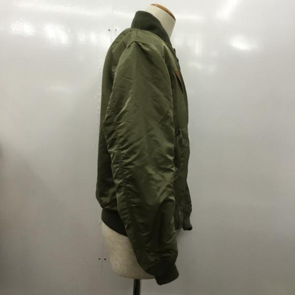 アベイシングエイプ A BATHING APE ジャケット、上着  アウター ジャケット MA-1 STUSSY×A BATHING APE リバーシブル フライトジャケット ロゴ M 無地 カーキ / カーキ / X 橙 / オレンジ /  メンズ USED 古着 中古 10026190