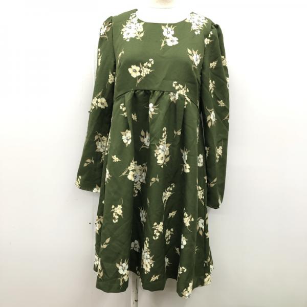 アースミュージックアンドエコロジー earth music&ecology ワンピース  ワンピース 花柄 M 花柄 緑 / グリーン /  レディース USED 古着 中古 10026660
