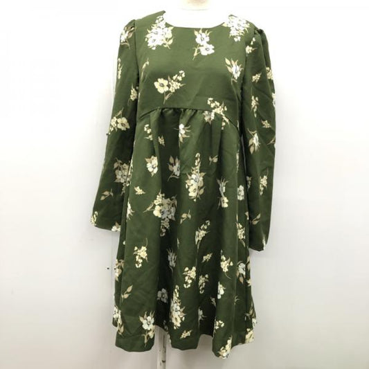 アースミュージックアンドエコロジー earth music&ecology ワンピース  ワンピース 花柄 M 花柄 緑 / グリーン /  レディース USED 古着 中古 10026660