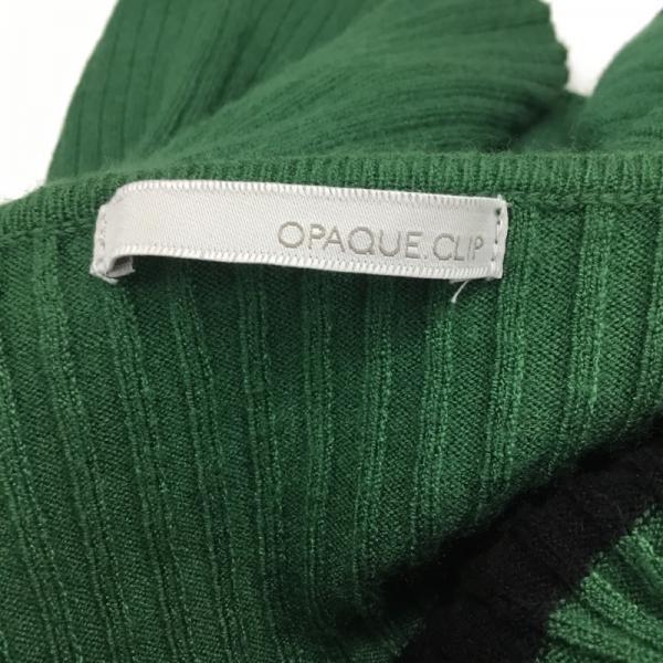 オペークドットクリップ OPAQUE.CLIP ニット、セーター 長袖 セーター ニット ボーダー Vネック L ボーダー柄 レディース USED 古着 中古 10026802