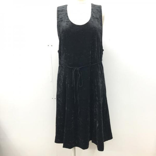 ロートレ・アモン LAUTREAMONT ワンピース  ワンピース ノースリーブ 2 無地 黒 / ブラック /  レディース USED 古着 中古 10026876