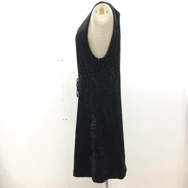 ロートレ・アモン LAUTREAMONT ワンピース  ワンピース ノースリーブ 2 無地 黒 / ブラック /  レディース USED 古着 中古 10026876
