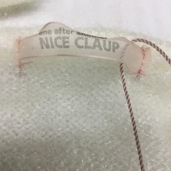 ナイスクラップ NICE CLAUP ワンピース  ワンピース 長袖 Vネック 無地 ベルト付き NICE CLAUP 720000 タグ付き FREE 無地 白 / ホワイト /  レディース USED 古着 中古 10027168