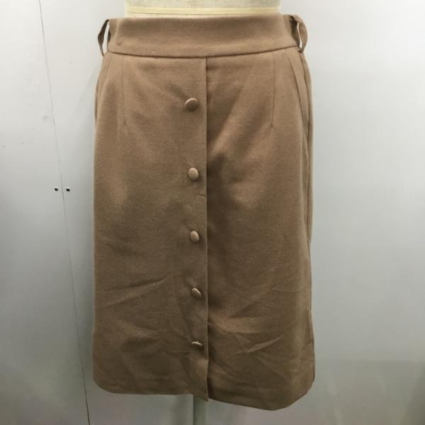 マジェスティックレゴン MAJESTIC LEGON スカート  ボトムス スカート フロントボタン 無地 Iラインスカート M 無地 茶 / ブラウン /  レディース USED 古着 中古 10027399