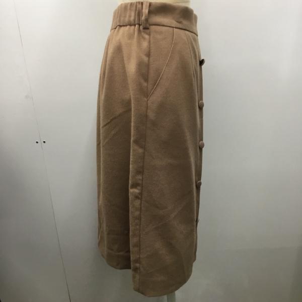 マジェスティックレゴン MAJESTIC LEGON スカート  ボトムス スカート フロントボタン 無地 Iラインスカート M 無地 茶 / ブラウン /  レディース USED 古着 中古 10027399