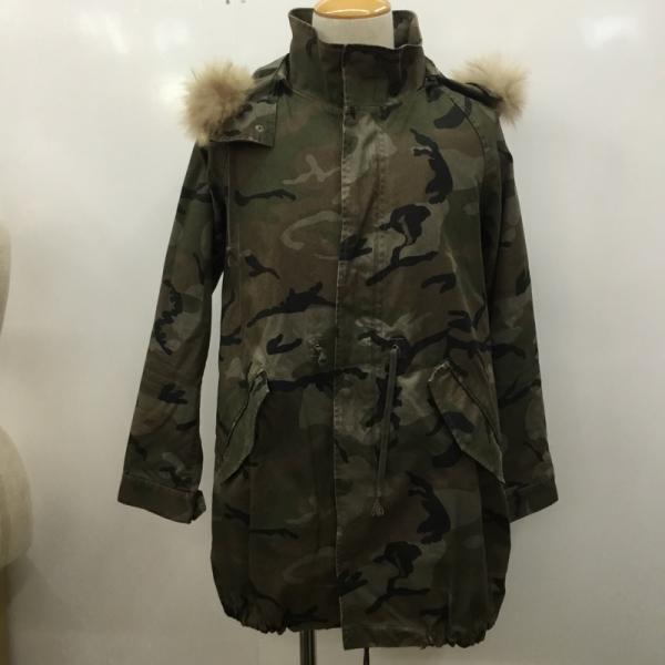 シップス SHIPS ジャケット、上着  アウター ジャケット ミリタリージャケット 迷彩柄 カモフラ ファー付 S カモフラージュ柄・迷彩 茶 / ブラウン / X 緑 / グリーン / X 黒 / ブラック /  メンズ USED 古着 中古 10027942