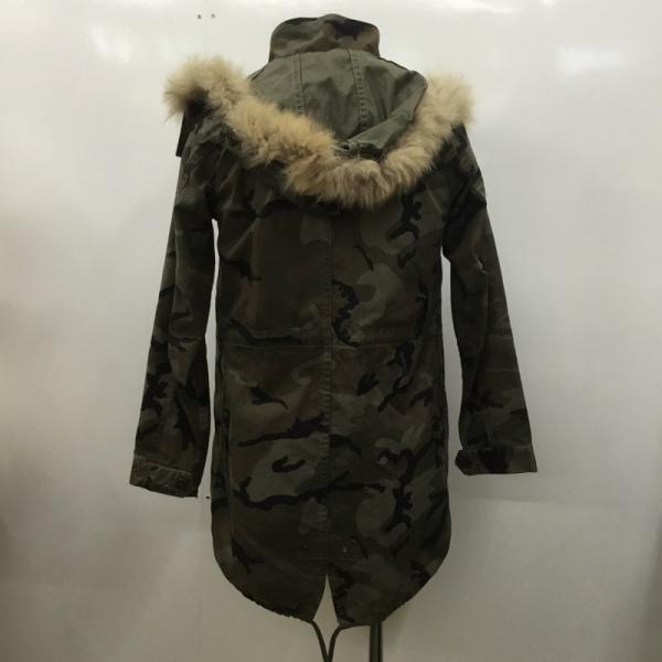 シップス SHIPS ジャケット、上着  アウター ジャケット ミリタリージャケット 迷彩柄 カモフラ ファー付 S カモフラージュ柄・迷彩 茶 / ブラウン / X 緑 / グリーン / X 黒 / ブラック /  メンズ USED 古着 中古 10027942
