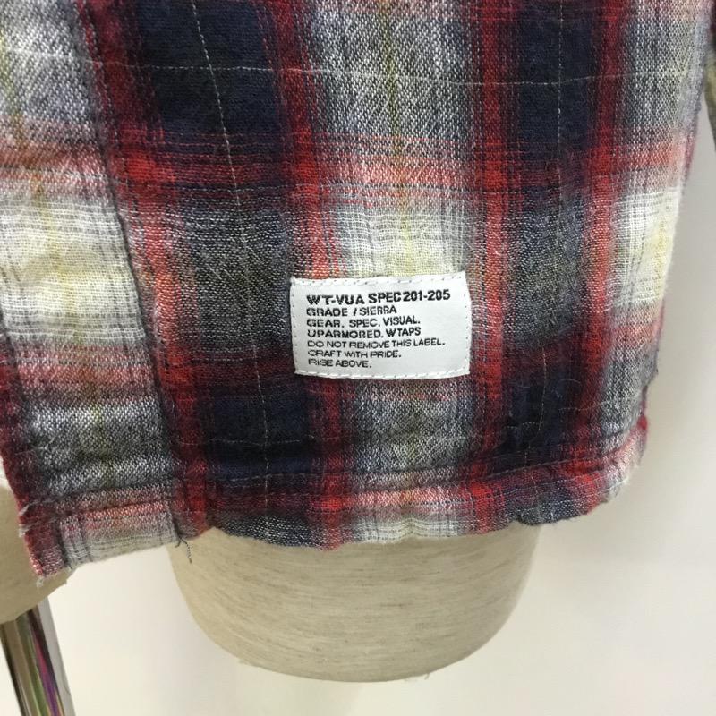 ダブルタップス W)TAPS シャツ、ブラウス 長袖 WTAPS 091GWDT-SHM03 チェック S チェック 白 / ホワイト / X 赤 / レッド / X 紺 / ネイビー /  メンズ USED 古着 中古 10028267