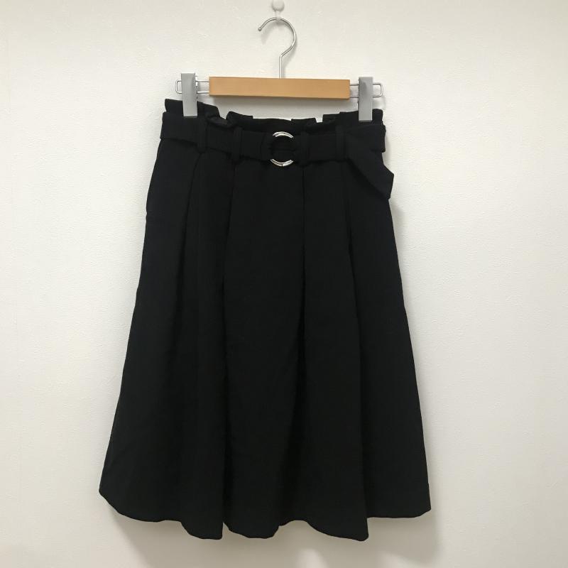 エンネア Ennea スカート ひざ丈スカート 36 無地 黒 / ブラック /  レディース USED 古着 中古 10028382