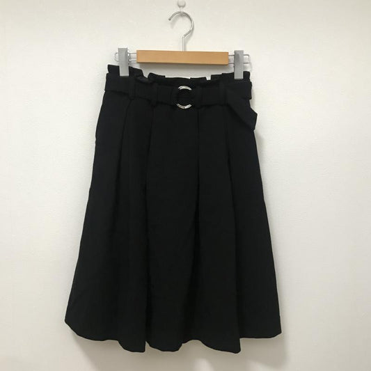 エンネア Ennea スカート ひざ丈スカート 36 無地 黒 / ブラック /  レディース USED 古着 中古 10028382