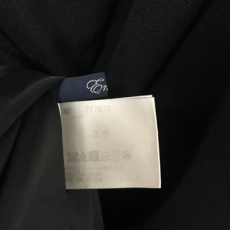 エンネア Ennea スカート ひざ丈スカート 36 無地 黒 / ブラック /  レディース USED 古着 中古 10028382