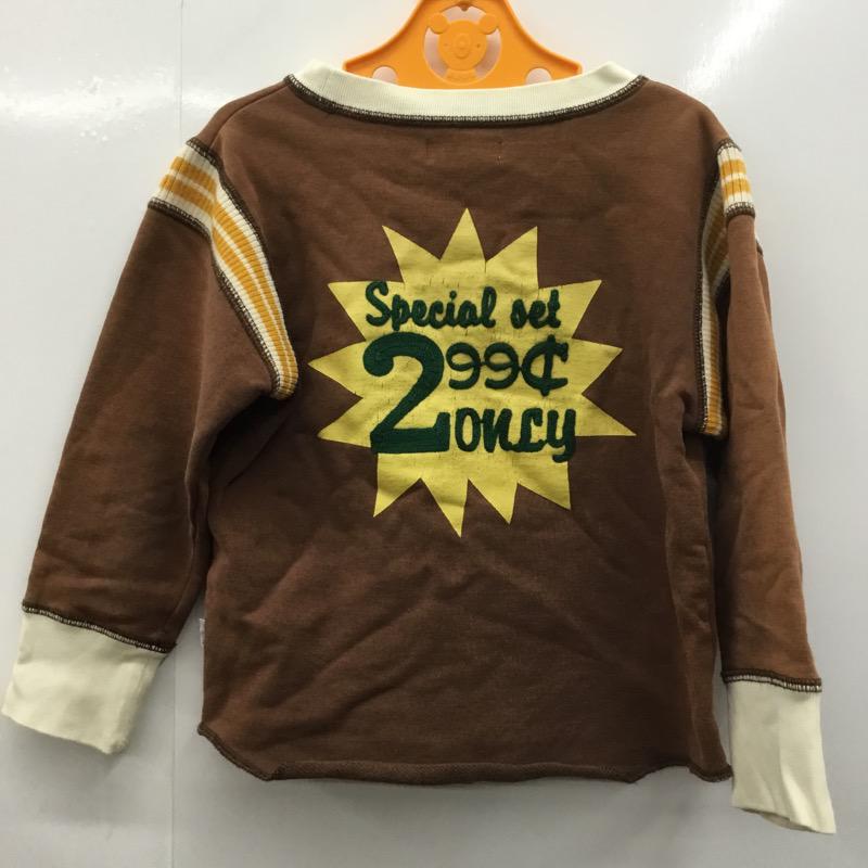 ブーフーウー BOOFOOWOO トレーナー 長袖 スウェット 無地 ロゴ 刺繍 110cm 110cm 無地 X ロゴ、文字 X 刺繍 茶 / ブラウン / X アイボリー / アイボリー / X 橙 / オレンジ /  ボーイズ USED 古着 中古 10028606