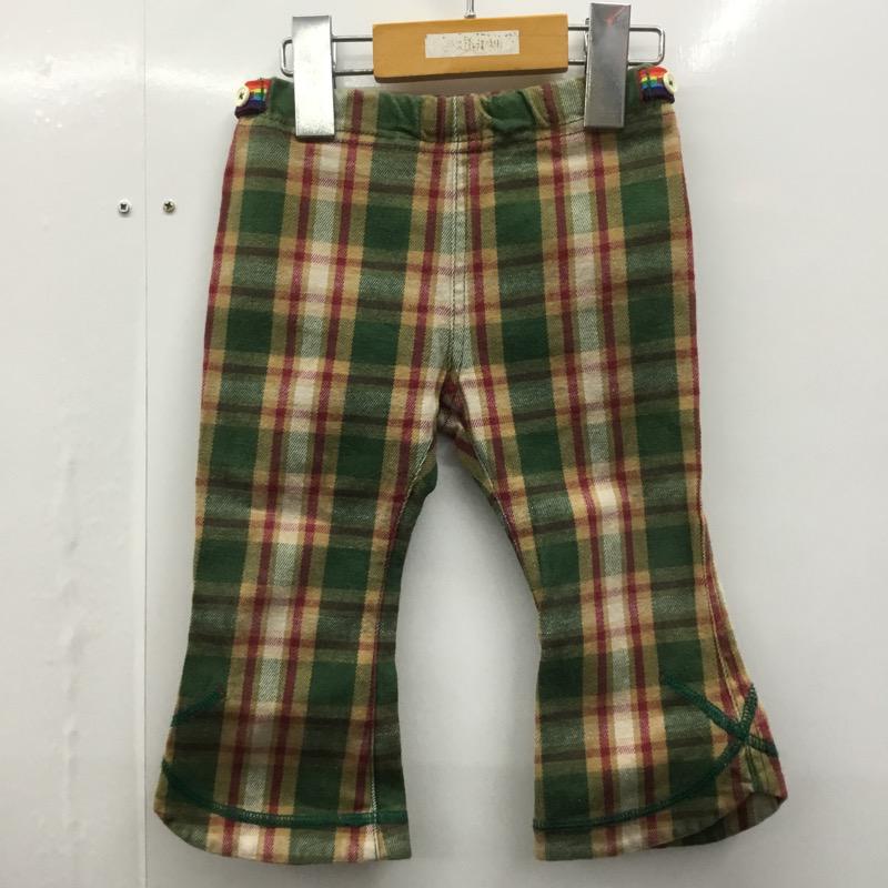 ブーフーウー BOOFOOWOO ボトムス ボトムス チェックパンツ 90cm 90cm チェック ベージュ / ベージュ / X 茶 / ブラウン / X 緑 / グリーン / X 赤 / レッド /  ガールズ USED 古着 中古 10028608