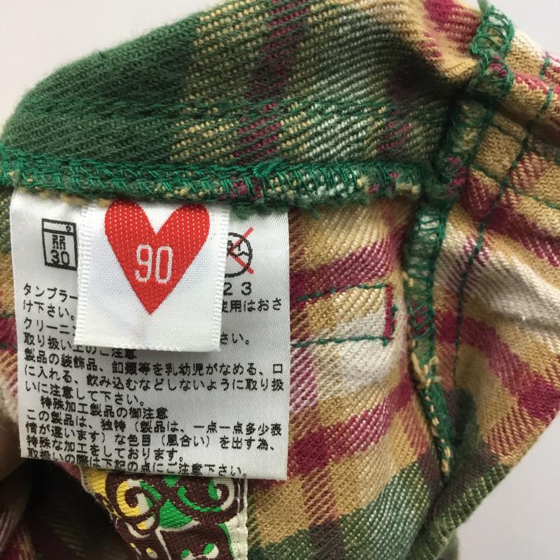 ブーフーウー BOOFOOWOO ボトムス ボトムス チェックパンツ 90cm 90cm チェック ベージュ / ベージュ / X 茶 / ブラウン / X 緑 / グリーン / X 赤 / レッド /  ガールズ USED 古着 中古 10028608