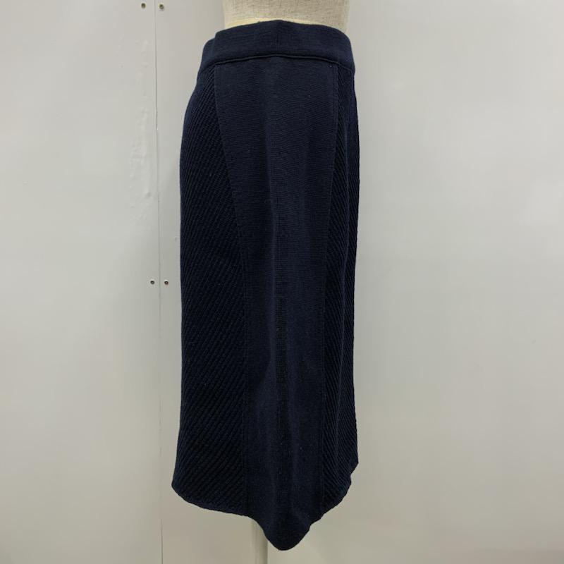 セントジェームス SAINT JAMES スカート ひざ丈スカート TROMEL タグ付 無地 紺 / ネイビー /  レディース USED 古着 中古 10028875