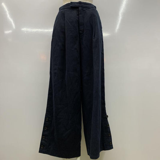 スローブイエナ SLOBE IENA ボトムス ボトムス ワイドパンツ 無地 38 無地 紺 / ネイビー /  レディース USED 古着 中古 10028977