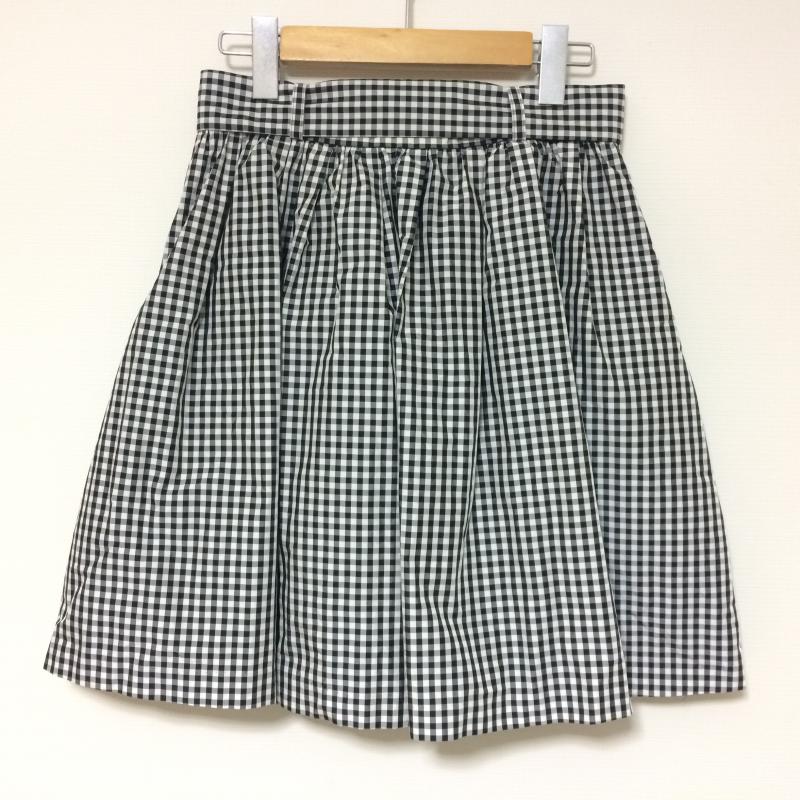ジルスチュアート JILLSTUART スカート ひざ丈スカート 4 チェック 白 / ホワイト / X 黒 / ブラック /  レディース USED 古着 中古 10029073