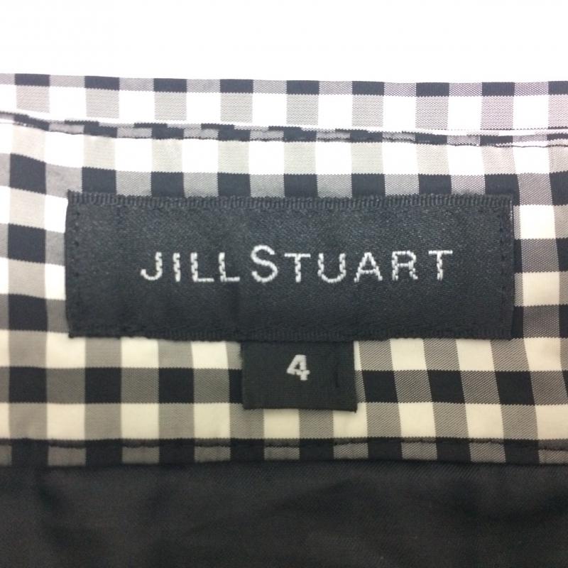 ジルスチュアート JILLSTUART スカート ひざ丈スカート 4 チェック 白 / ホワイト / X 黒 / ブラック /  レディース USED 古着 中古 10029073