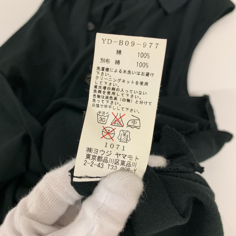 ワイズ Y's カットソー 半袖 ノースリーブ 1 無地 黒 / ブラック /  レディース USED 古着 中古 10029221