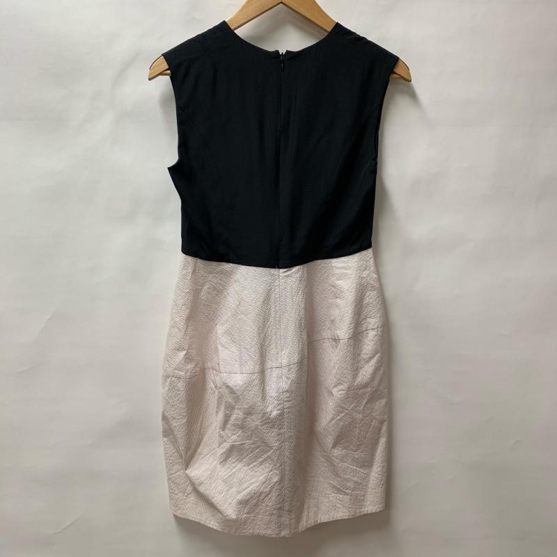 ヨーコチャン YOKO CHAN ワンピース ひざ丈スカート 36 無地 X ストライプ 黒 / ブラック / X 桃 / ピンク /  レディース USED 古着 中古 10029235