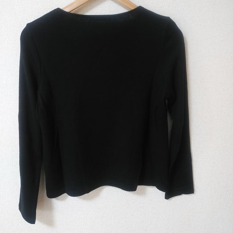 アンナクリーク anna kreek カットソー 長袖 ニットカットソー 無地 黒 / ブラック /  レディース USED 古着 中古 10029271
