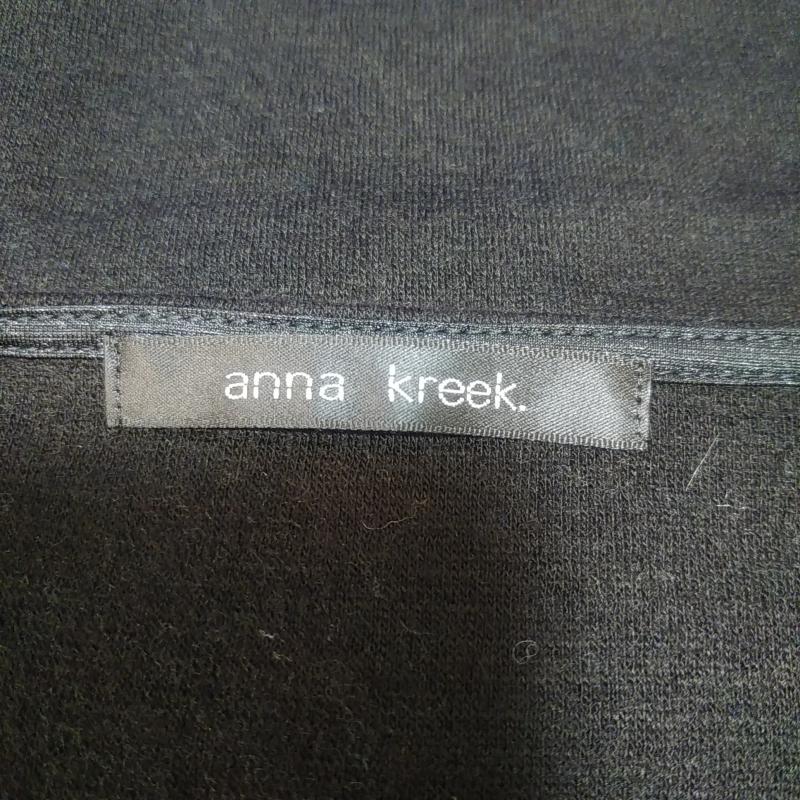 アンナクリーク anna kreek カットソー 長袖 ニットカットソー 無地 黒 / ブラック /  レディース USED 古着 中古 10029271