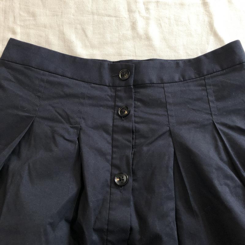 バナナリパブリック BANANA REPUBLIC スカート ロングスカート ボタンデザインスカート 無地 X  紺 / ネイビー /  レディース USED 古着 中古 10029333
