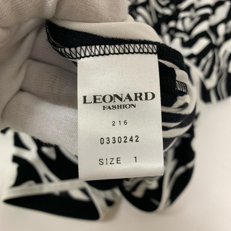 レオナール LEONARD ワンピース ミニスカート 1 総柄 白 / ホワイト / X 黒 / ブラック /  レディース USED 古着 中古 10029337