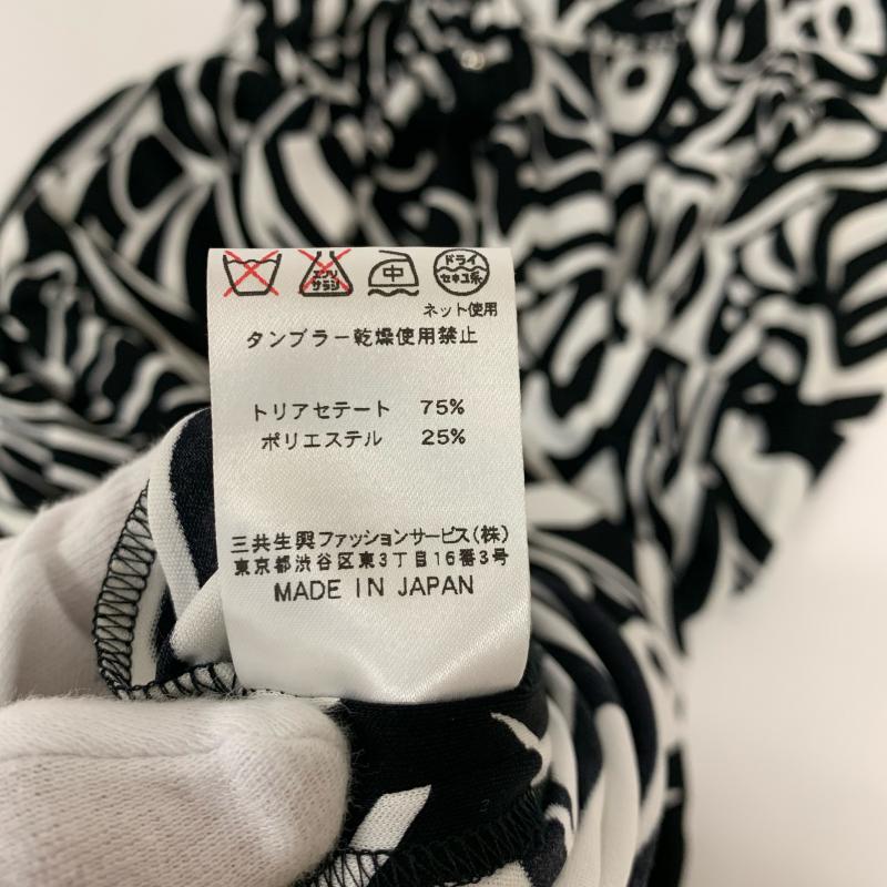 レオナール LEONARD ワンピース ミニスカート 1 総柄 白 / ホワイト / X 黒 / ブラック /  レディース USED 古着 中古 10029337
