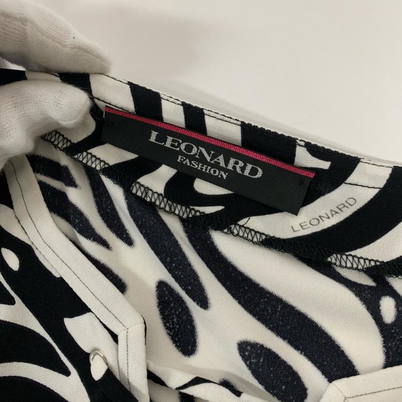 レオナール LEONARD ワンピース ミニスカート 1 総柄 白 / ホワイト / X 黒 / ブラック /  レディース USED 古着 中古 10029337