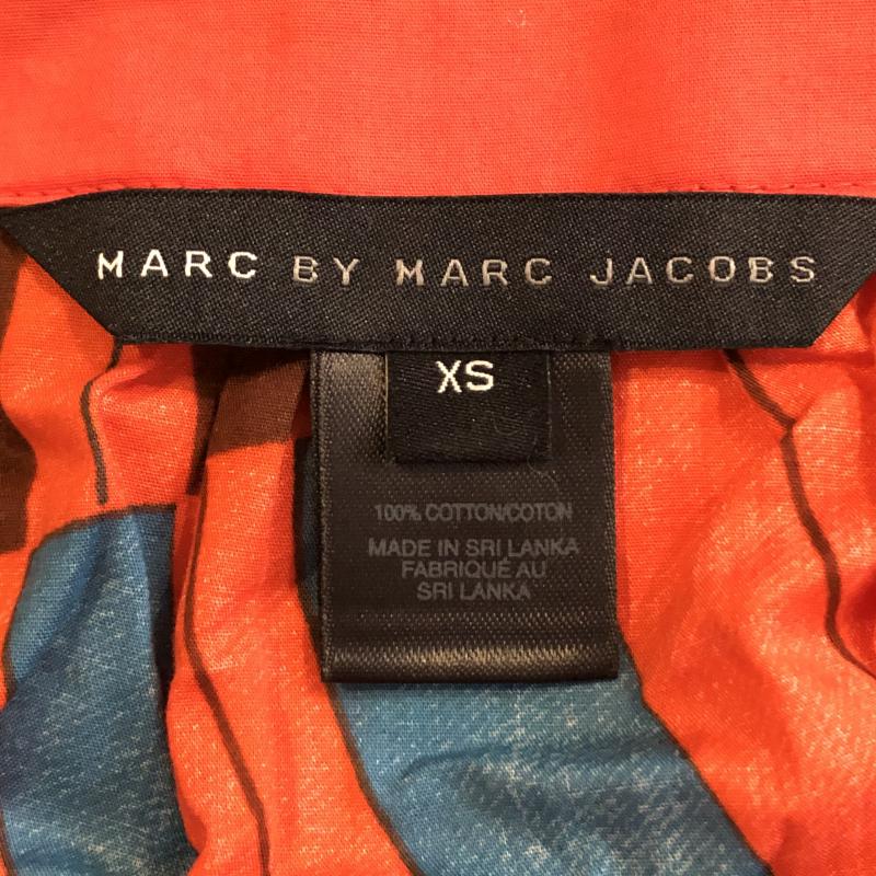 マークバイマークジェイコブス MARC by MARC JACOBS ワンピース ひざ丈スカート スクエアネックワンピース XS 総柄 X 幾何柄 X  橙 / オレンジ / X 茶 / ブラウン / X 青 / ブルー /  レディース USED 古着 中古 10029410