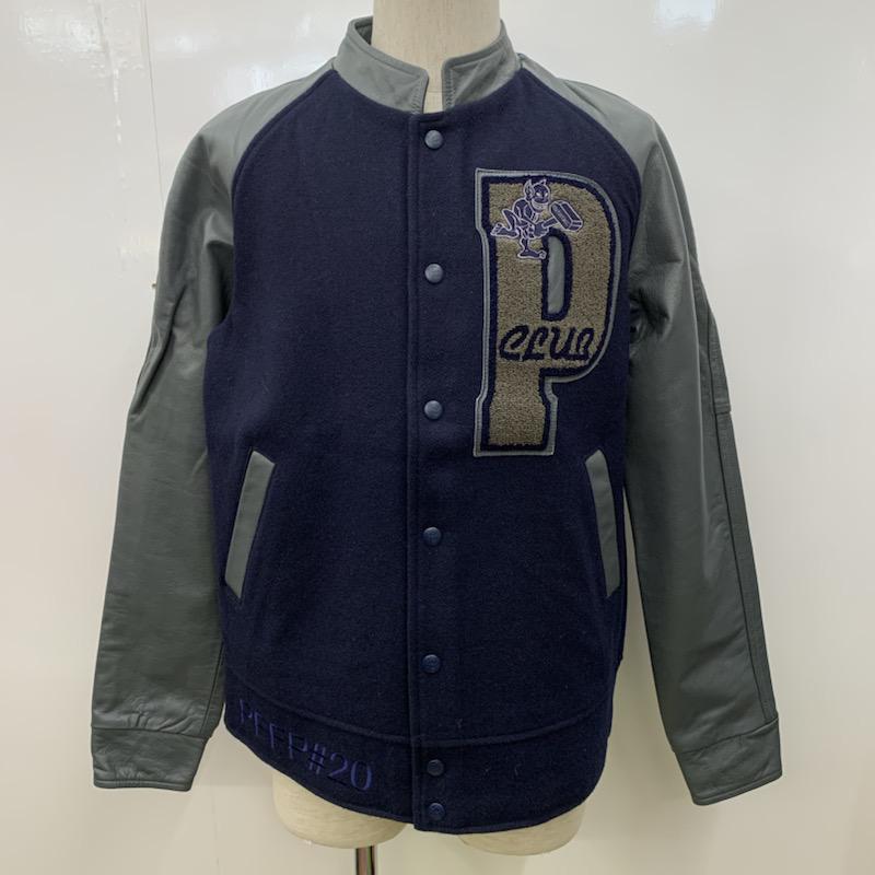 プロスペクト PROSPECT ジャケット、上着 ジャンパー、ブルゾン PROSPECT ブルゾン スタジャン 無地 ロゴ M 無地 X ロゴ、文字 灰 / グレー / X 紺 / ネイビー /  メンズ USED 古着 中古 10029606