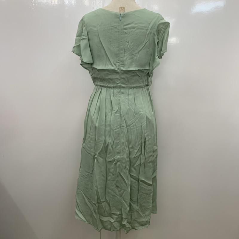 アナザーエディション Anather Edition ワンピース ひざ丈スカート 無地 薄緑 / ライトグリーン /  レディース USED 古着 中古 10029893