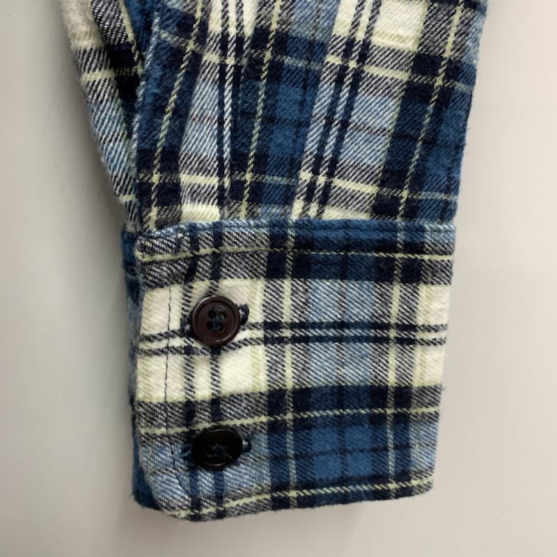 ジ エルダー ステーツマン The Elder Statesman シャツ、ブラウス 長袖 チェック XS チェック 青 / ブルー /  メンズ USED 古着 中古 10029989