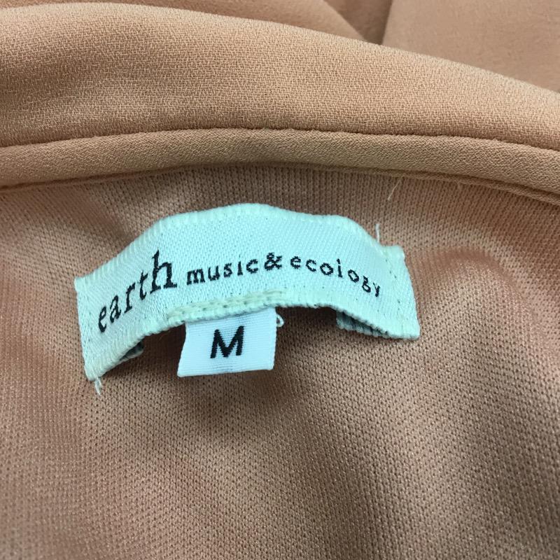 アースミュージックアンドエコロジー earth music&ecology ワンピース ひざ丈スカート プリーツシフォンワンピース M 無地 桃 / ピンク /  レディース USED 古着 中古 10030508