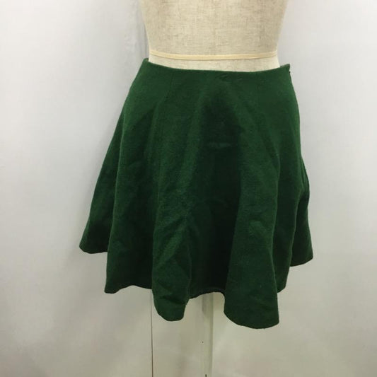 ナチュラルビューティーベーシック NATURAL BEAUTY BASIC スカート ミニスカート フレアミニスカート XS 無地 緑 / グリーン /  レディース USED 古着 中古 10030510