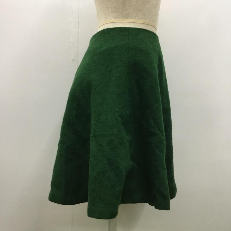 ナチュラルビューティーベーシック NATURAL BEAUTY BASIC スカート ミニスカート フレアミニスカート XS 無地 緑 / グリーン /  レディース USED 古着 中古 10030510