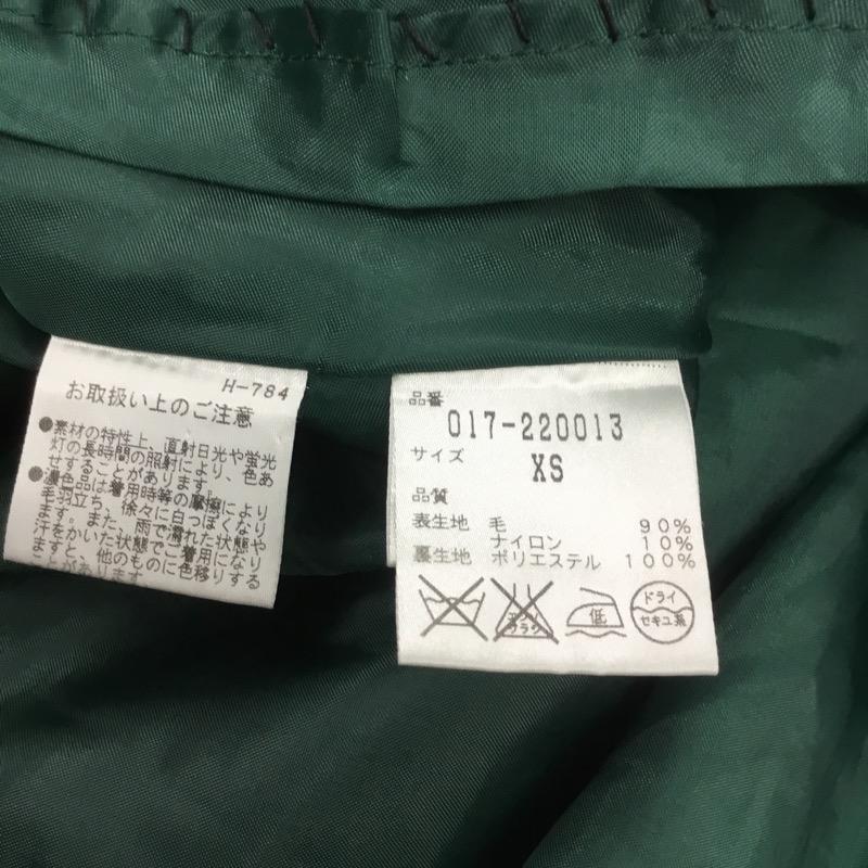 ナチュラルビューティーベーシック NATURAL BEAUTY BASIC スカート ミニスカート フレアミニスカート XS 無地 緑 / グリーン /  レディース USED 古着 中古 10030510