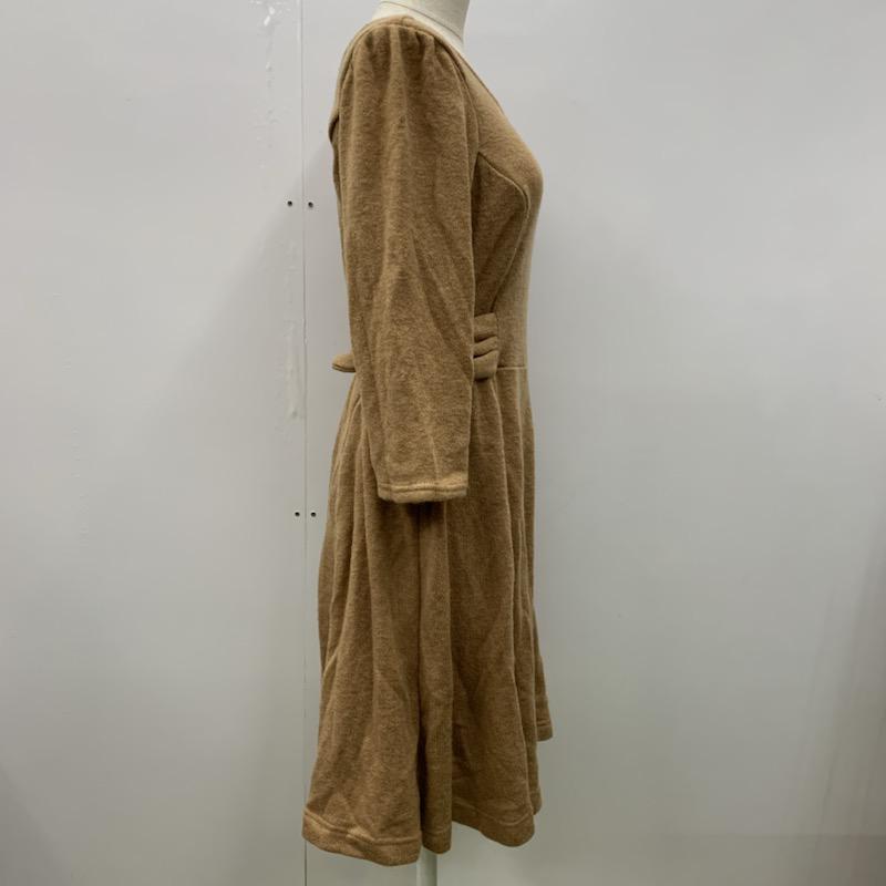 シュープリーム ララ Supreme.La.La ワンピース ひざ丈スカート ニットワンピース M 無地 茶 / ブラウン /  レディース USED 古着 中古 10030544