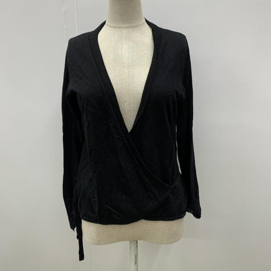 ザラ ZARA カーディガン 長袖 レイヤードカーディガン M 無地 黒 / ブラック /  レディース USED 古着 中古 10030547
