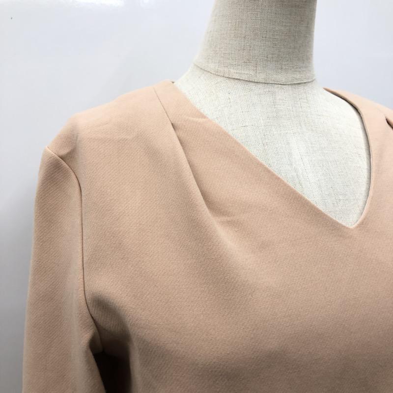 ロペ ROPE' カットソー 長袖 Vネック長袖カットソー 無地 36 無地 桃 / ピンク /  レディース USED 古着 中古 10030677