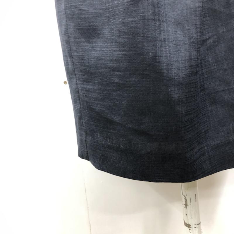 クローラ crolla スカート ひざ丈スカート タックスカート 無地 38 無地 紺 / ネイビー /  レディース USED 古着 中古 10030680